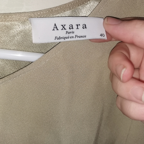 AZARA PARIS Flowy sleeves Top Tan size 40 (L/12) - Picture 6 of 11